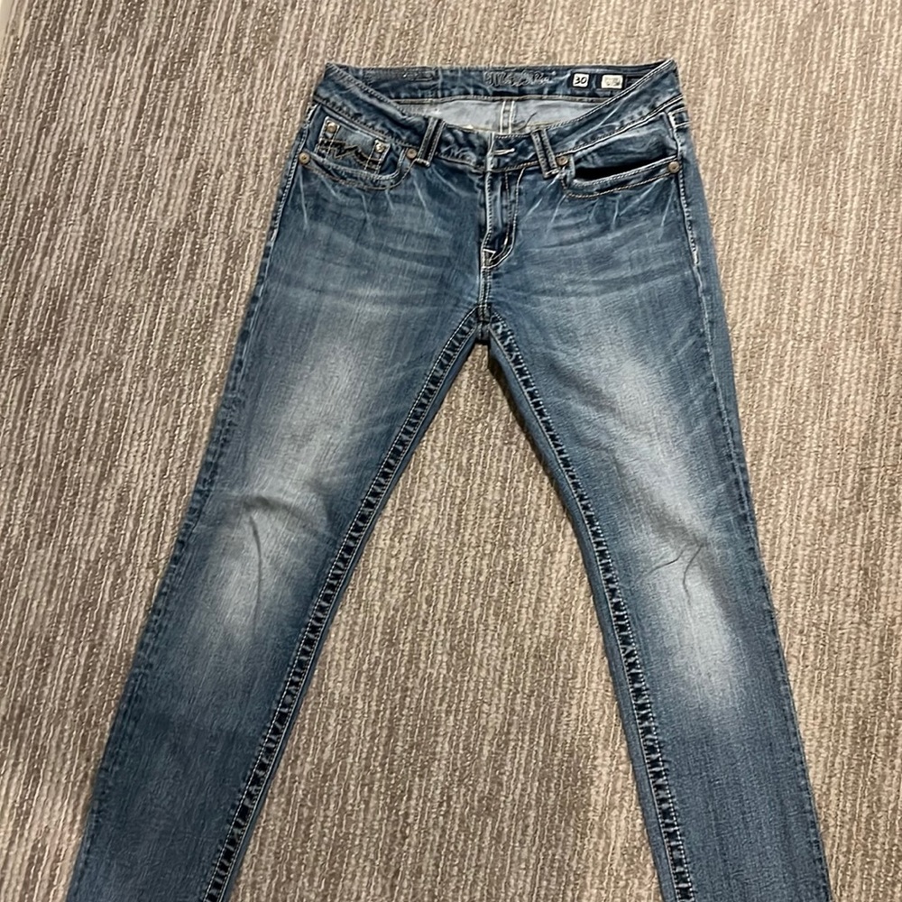 Miss Me skinny jeans size 30 faded blue